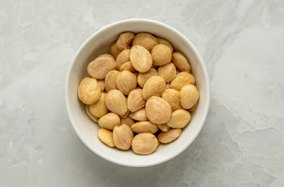 Marcona almonds are rounder, plumper, and have a texture closer to macadamia nuts,