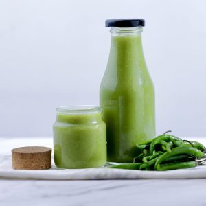 Homemade Organic Green Chilli Sauce