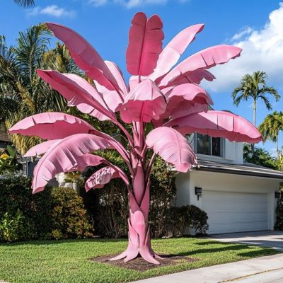 Pink leaves Banana Plant for indoor plant ( 30cm ) - Image 2